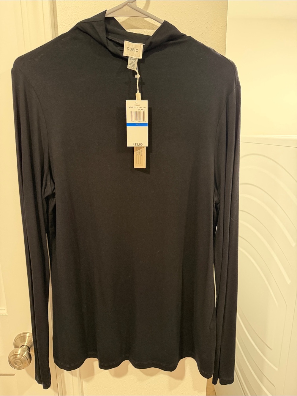 Cupio Black Long Sleeve Mock neck